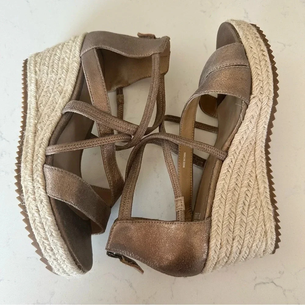 Eileen Fisher Wanda Tumbled Nubuck Espadrille Size: 6.5